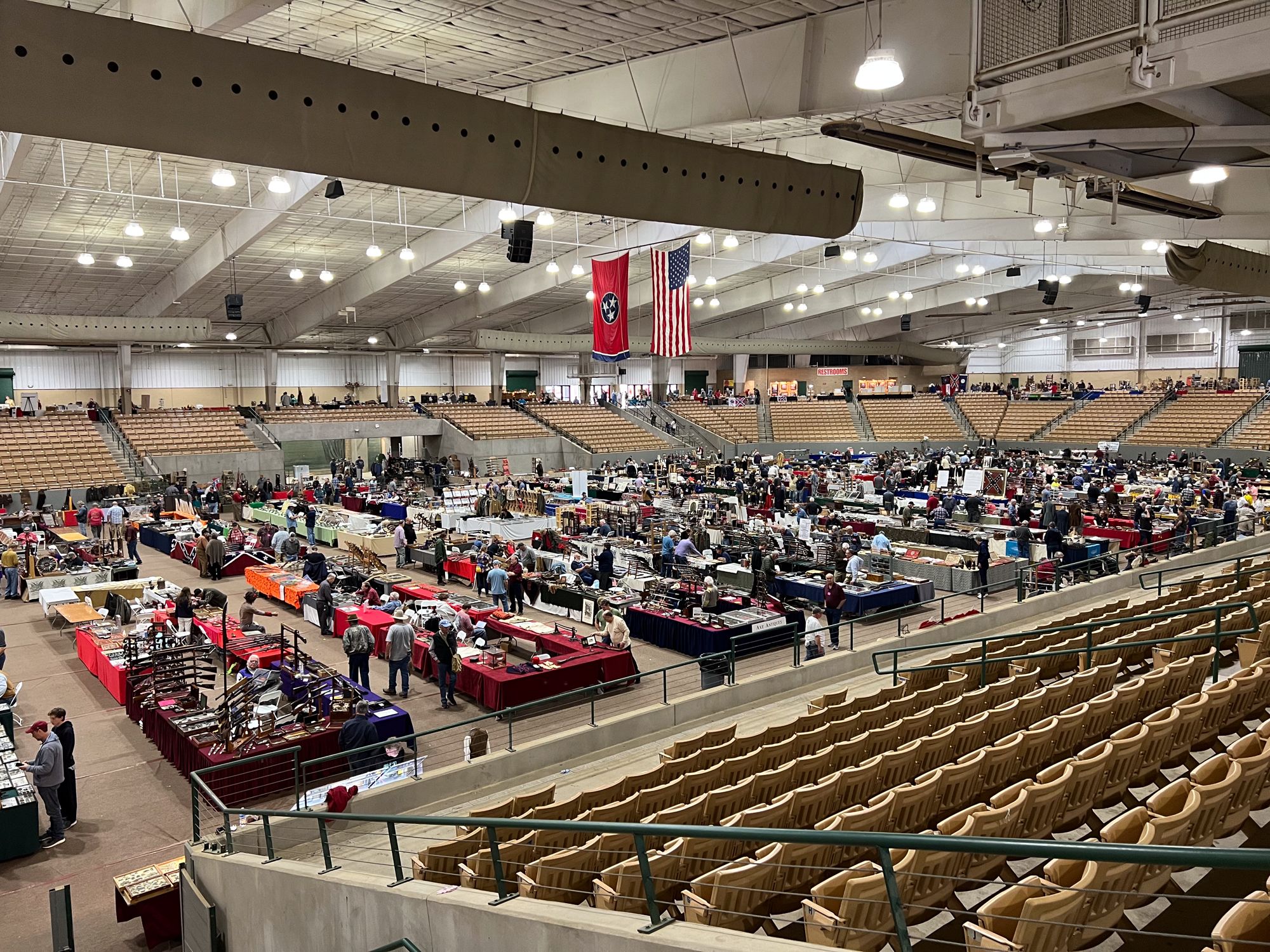 The Franklin Civil War Show floor at the Williamson County Ag Expo Park