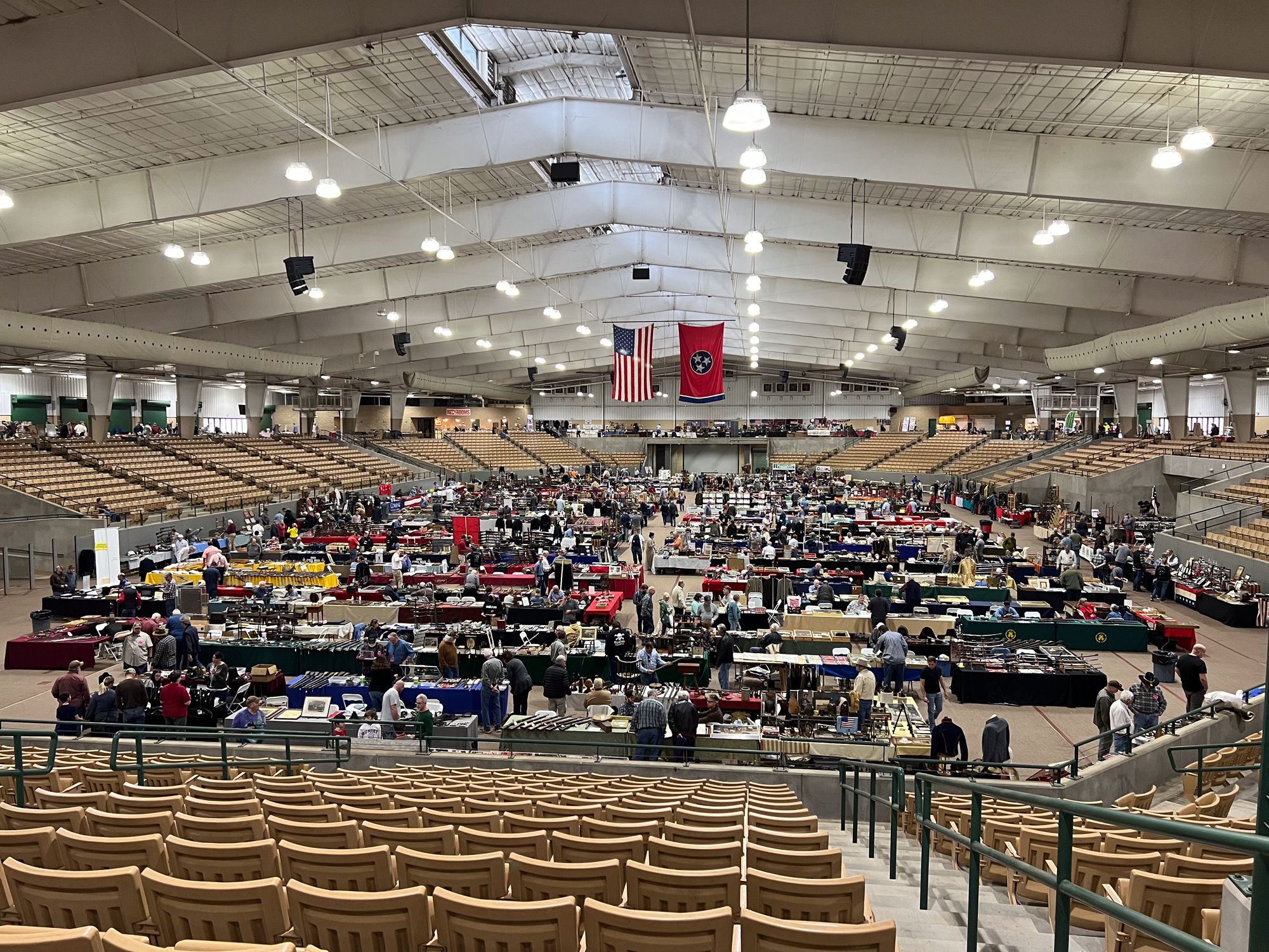 Collectors fill the floor of the Franklin Civil War Show